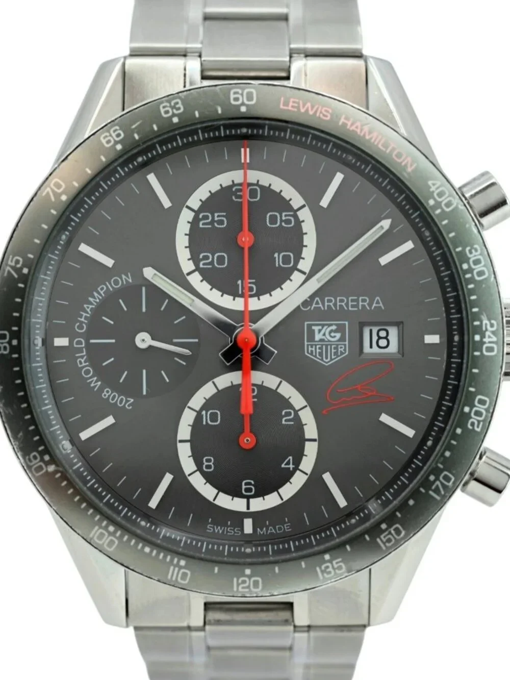 Tag Heuer 41mm Men's Carrera Limited Edition Lewis Hamilton 2500 Watch! CV201M!